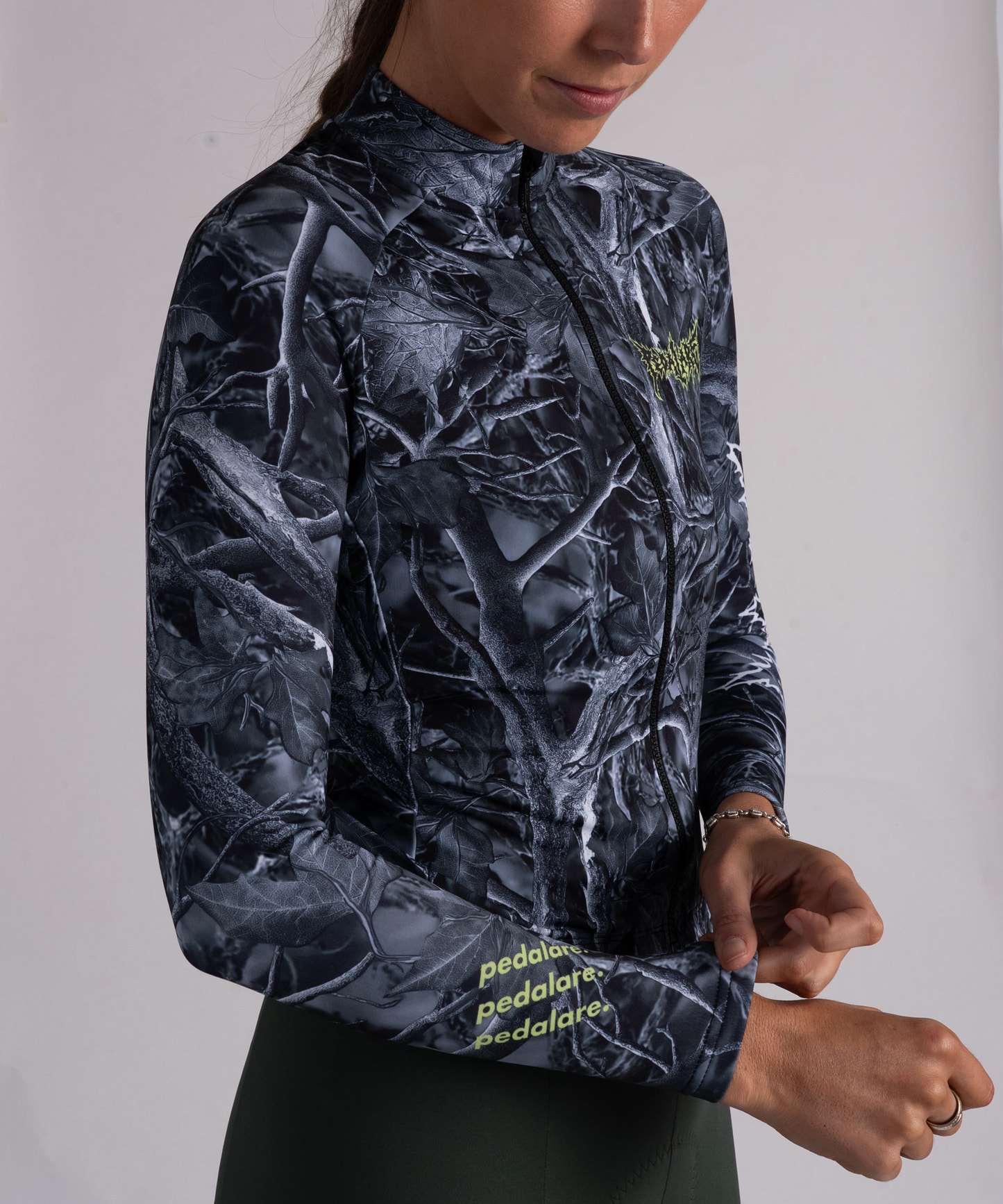 Women's Winter Long Sleeve Jersey - UnReal Tree Camo