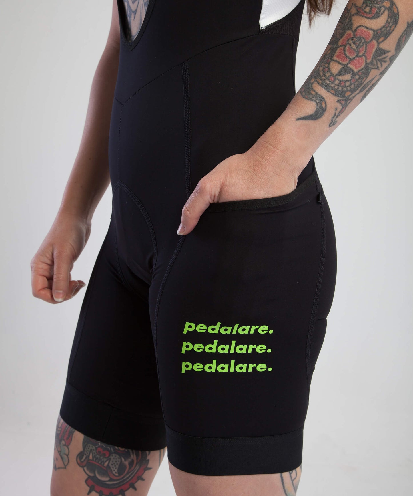 Women's Classico Cargo Black/Yellow Bib Shorts