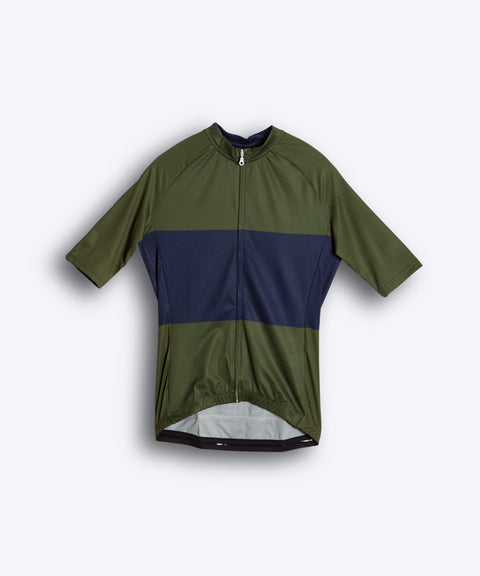 Olive Blue Tricolore Jersey - Mens