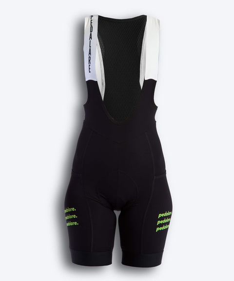 Classico Cargo Black/Yellow Bib Shorts - Womens