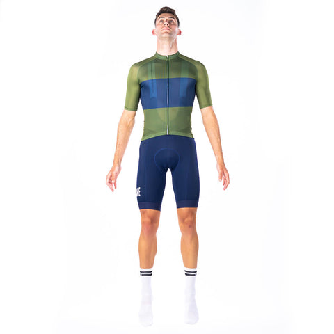 Olive Blue Tricolore Jersey - Mens