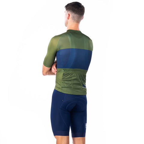 Olive Blue Tricolore Jersey - Mens