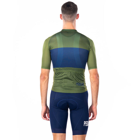 Olive Blue Tricolore Jersey - Mens