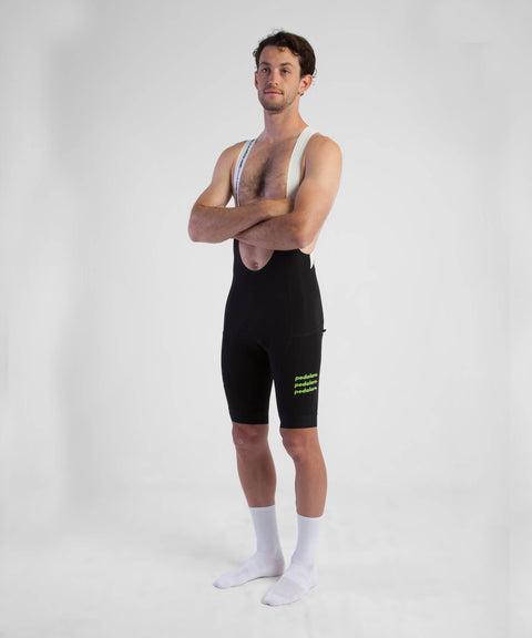 Classico Cargo Black/Yellow Bib Shorts - Mens