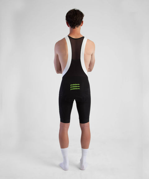 Classico Cargo Black/Yellow Bib Shorts - Mens