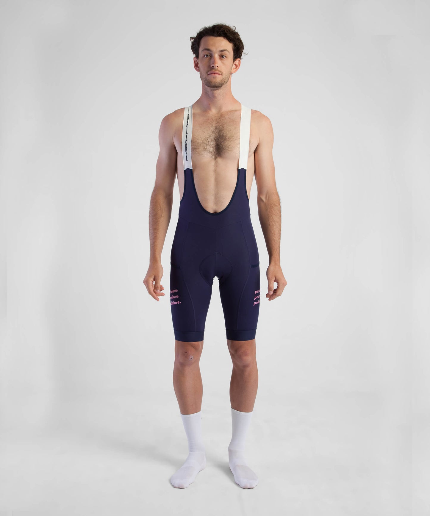 Classico Cargo Navy/Pink Bib Shorts - Mens
