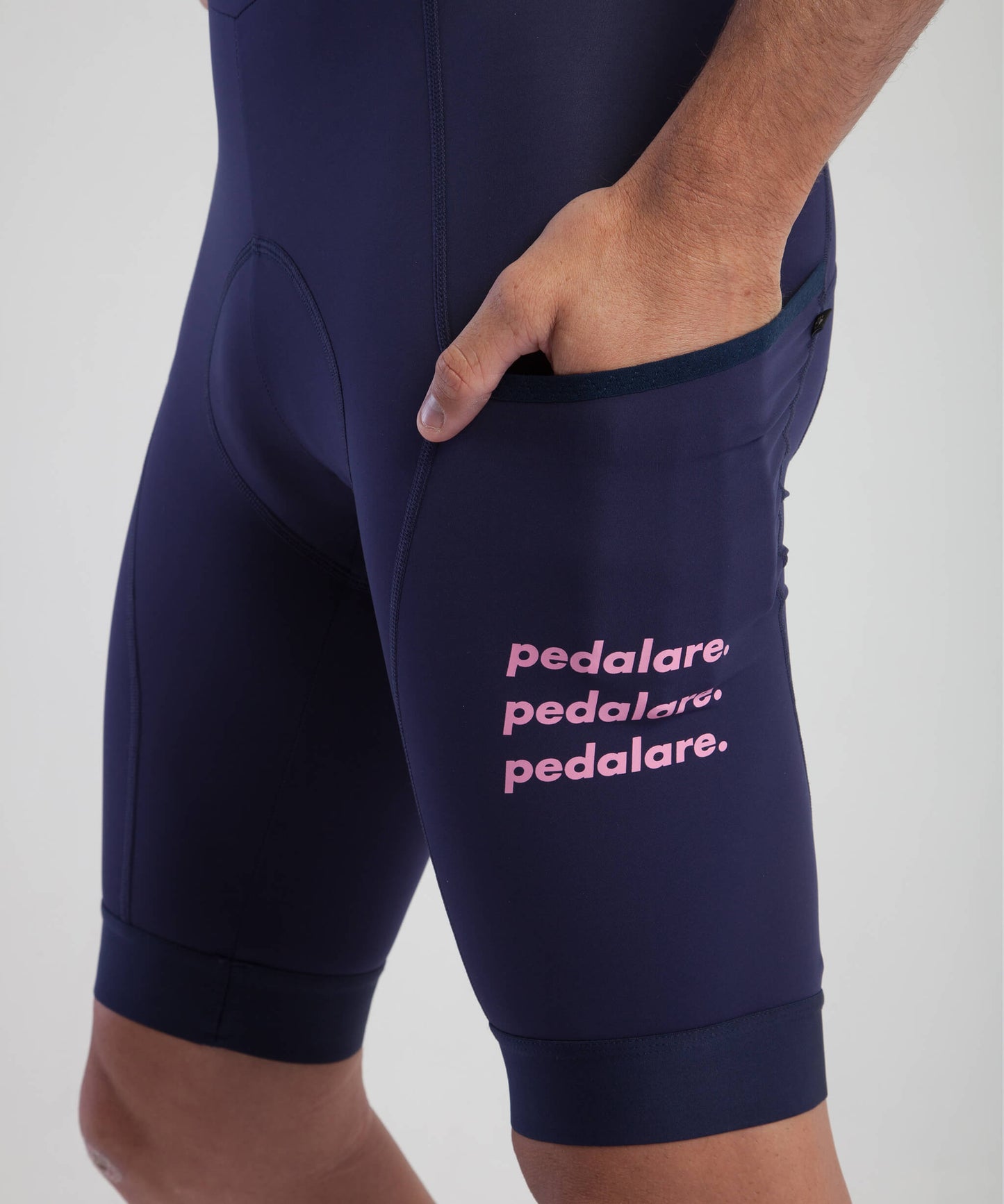 Classico Cargo Navy/Pink Bib Shorts - Mens