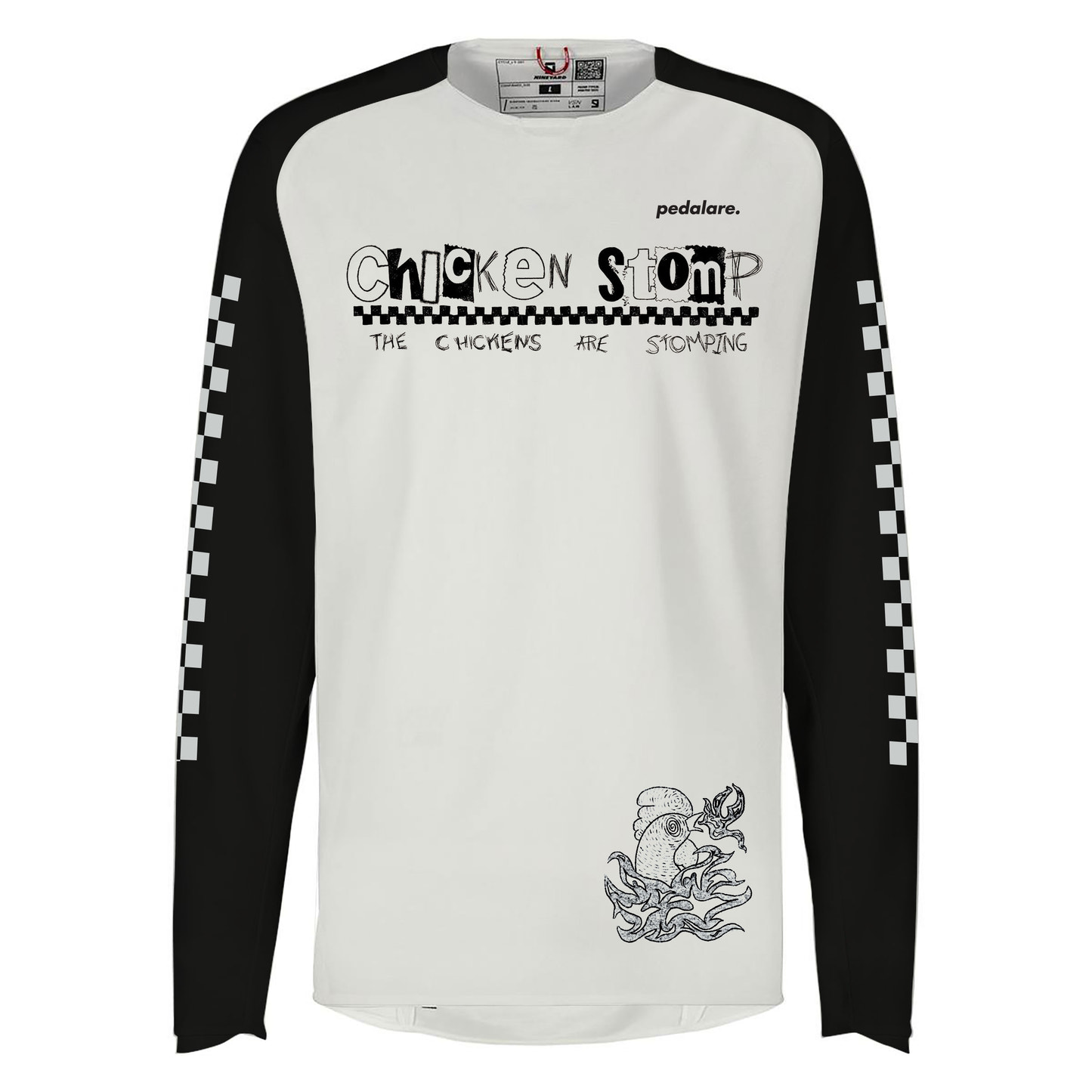 Chicken Stomp MTB Jersey - Black + White
