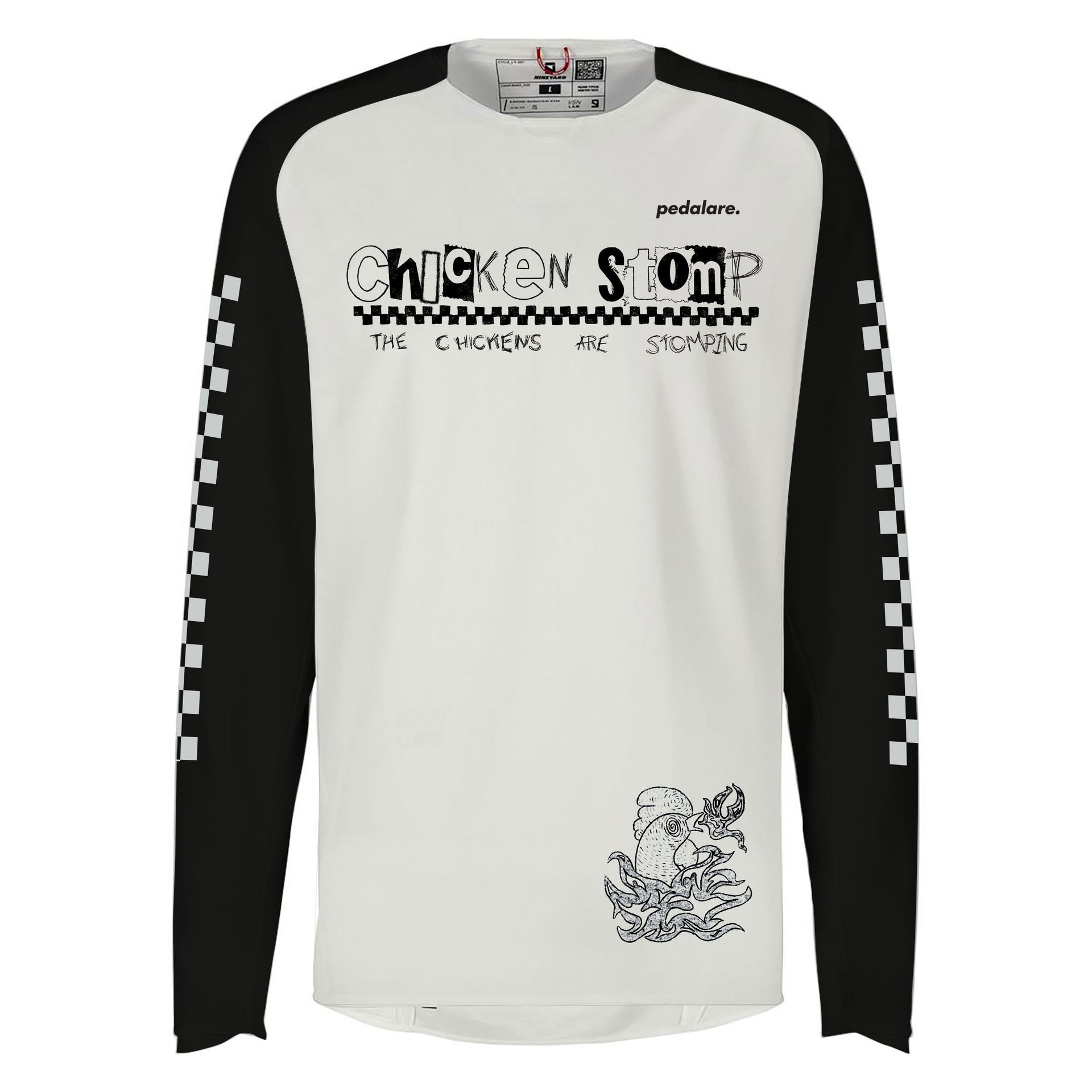 Chicken Stomp MTB Jersey - Black + White