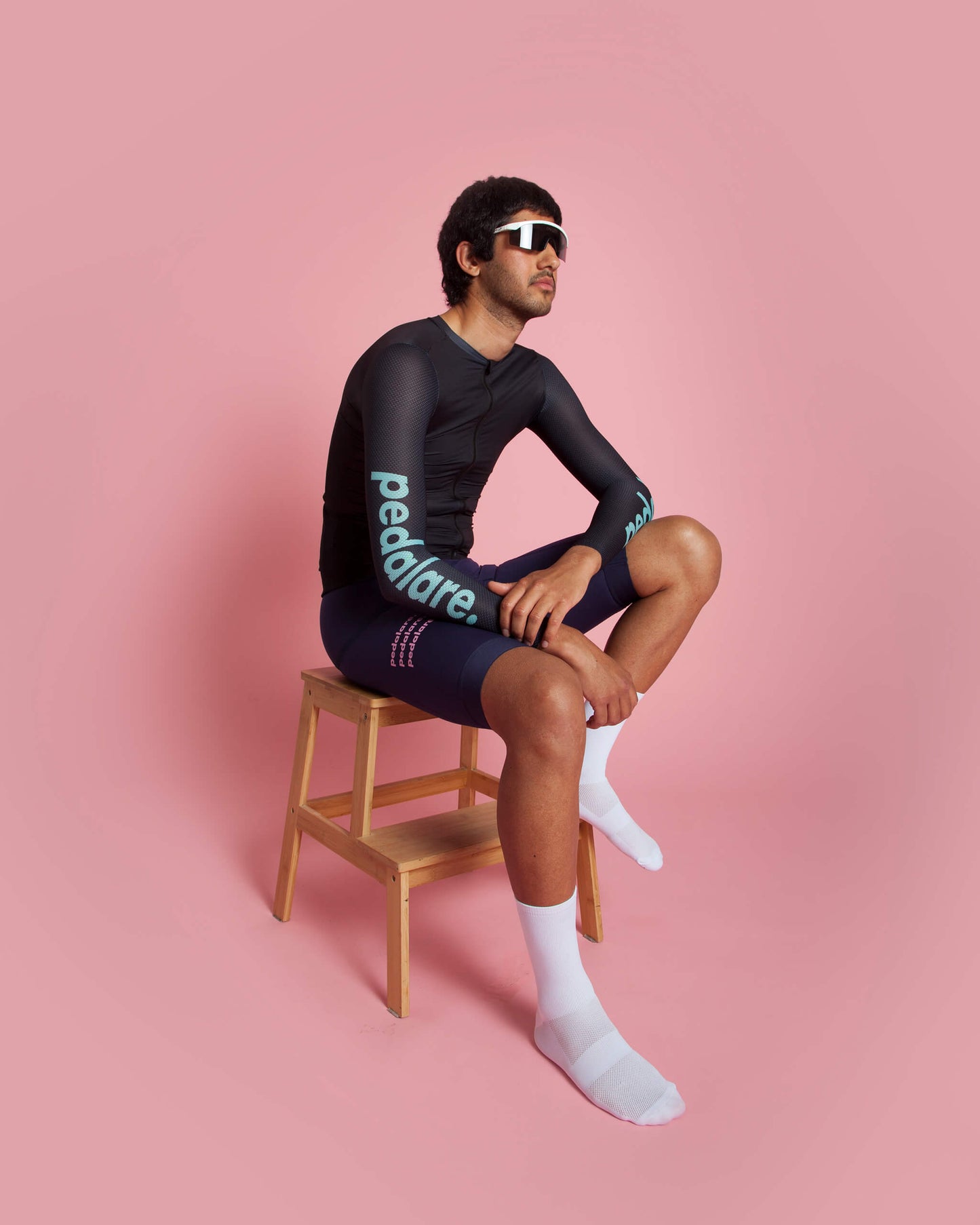 Classico Cargo Navy/Pink Bib Shorts - Mens