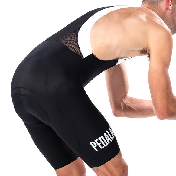 Classico Bib Short Black+White - Mens